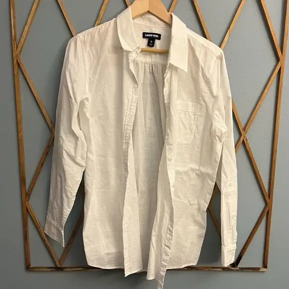 Lands’ End Button Front Shirt - Picture 1 of 3